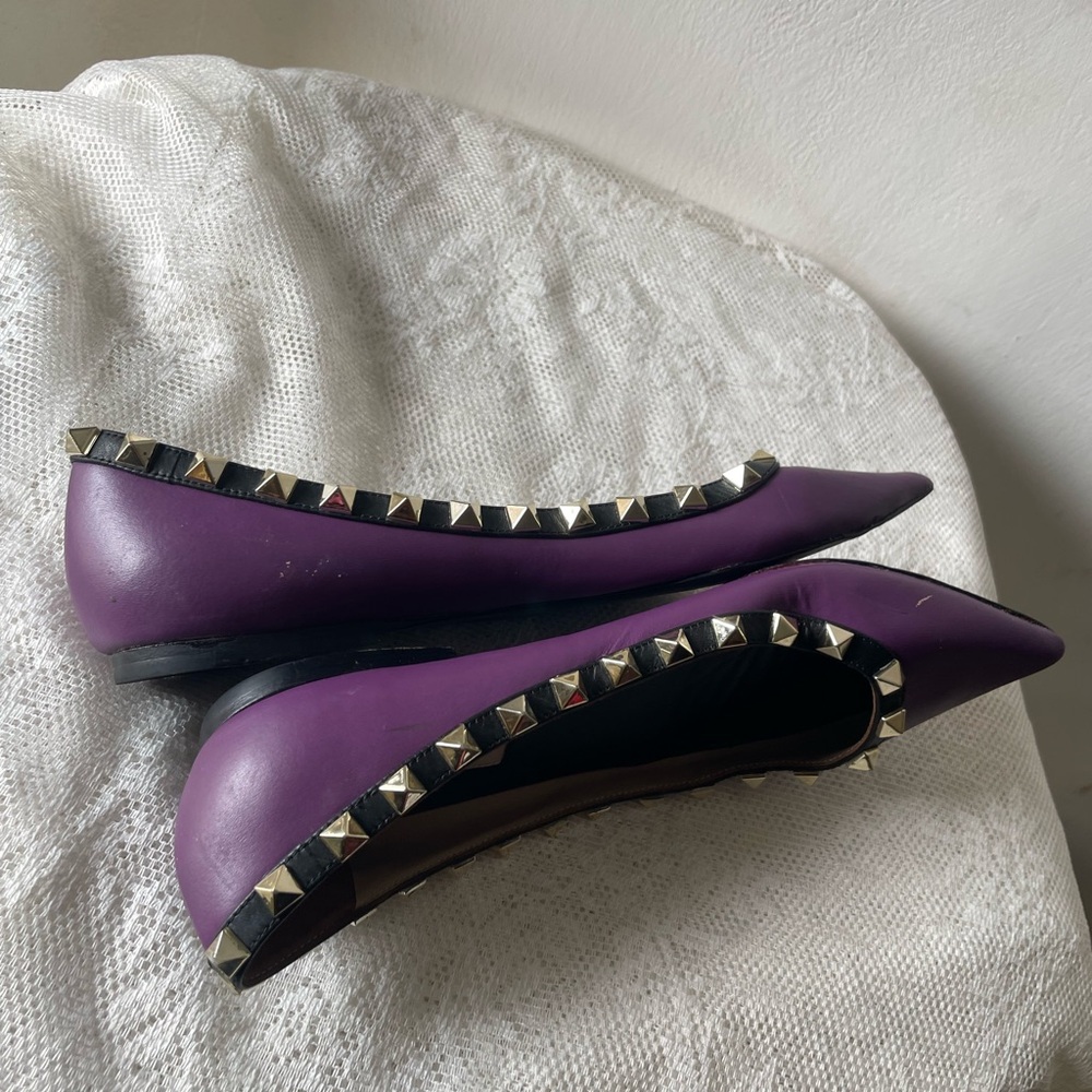 💥Sale💥💎❤️HP x 3💎❤️⭐️Authentic-Purple Studded Flats - Picture 4 of 10